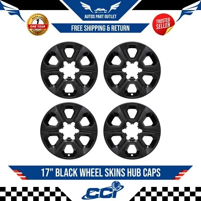 Nuevo Juego de 4 Tapacubos Cubiertas de Rueda Negras 17" para Toyota 4Runner 2014-2024 Foto 1 de 3