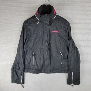 Bench windbreaker Jacket Size large thin spring cotton black hidden hood - Picture 1 of 17