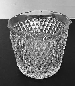 Indiana Glas Diamond Point Eiskübel Übertopf Herzstück Vase kristallklar - Bild 1 von 12