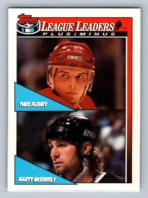 1991-92 Topps - Theoren Fleury, Marty McSorley #322 - Image 1 of 2