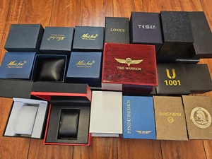 Gemischte Uhrenbox 60 Stück Uhren Geschenkbox Etui Vitrine schwarz Karton - Bild 1 von 2