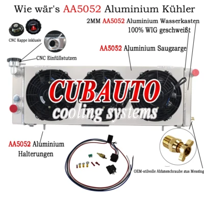 Radiador de aluminio + ventilador + relé para Jeep Cherokee XJ 4.0L 1988-2001 MT 91 NUEVO - Imagen 1 de 4