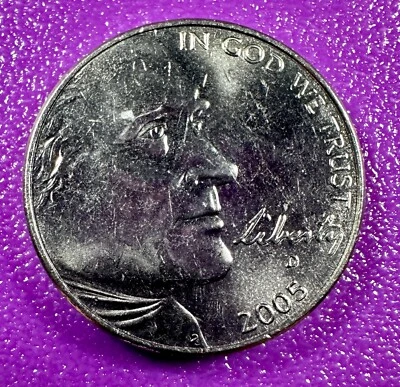 2005 D 5c Ocean View Uncirculated Obverse strike through Error above eye (1F) - Image 1 of 3