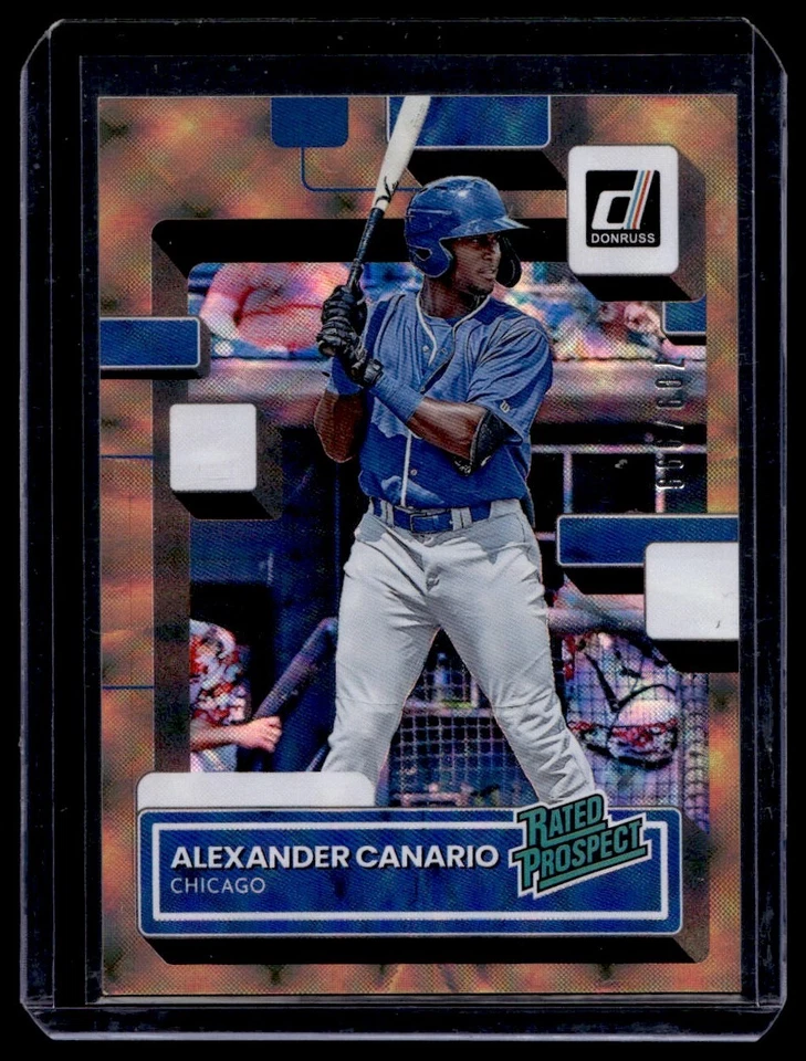 2022 Donruss Laser Parallel Alexander Canario 709/999 Chicago Cubs #RP-12 - Image 1 of 2