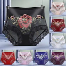 Womens Lace Underwear Plus Size Panties Sexy Sheer Hipster Panty For Ladies