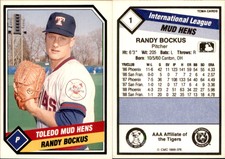 Randy Bockus 1989 CMC Toledo Mud Hens #1 Card *AutographDen*