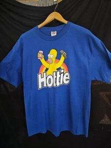Vintage The Simpsons Homer Hottie blaues T-Shirt 2004 L NEU - Bild 1 von 5