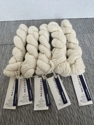 RARE!  MALABRIGO DOS DK Yarn ~ Color#719-Natural ~ 150yds/50g ~ Lot Of 5 - Image 1 of 4