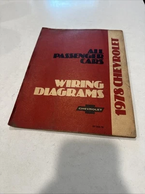 Chevrolet Camaro Chevette Nova Corvette 1978 manual de diagramas de cableado de fábrica Foto 1 de 4