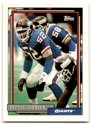 1992 Topps Pepper Johnson New York Giants #127 - Image 1 of 2