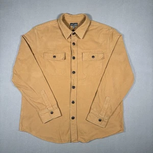 LL Bean Chamois Cloth Flannel Shirt Mens XL R Brown Signature Archive Chore Work - Picture 1 of 11
