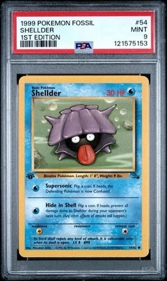 1999 Pokemon 1st Edition Fossil #54 Shellder PSA 9 MINT Trusted Seller! NEW CERT - Image 1 of 2