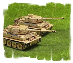 Painted! -  D.A.K. Tiger Platoon (2 Tanks) - 15mm WW2 - Flames of War - Picture 1 of 2
