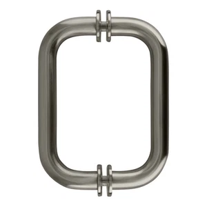 CRL BM6X6BSC Brushed Satin Chrome 6" BM Series Tubular Back-to-Back Pull Handle - Picture 1 of 5