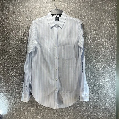 Camisa Barneys New York Mujer Algodón Lino Rayas Cuello en V Cuello 40 Hecha en Italia Foto 1 de 4