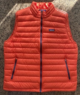 Patagonia Goose Down Puffer Vest Mens XXL Orange (Flawless Condition!) - Image 1 of 4