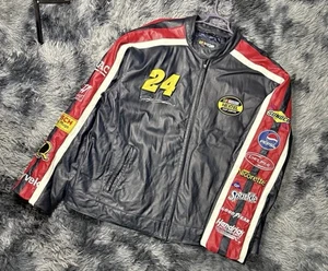 VTG NASCAR BY VELOCITY HENDRICK MOTORSPORTS JEFF GORDON LEATHER JACKET SIZE XL - Picture 1 of 8