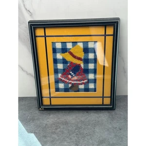 Hand Stitch Cross Stitched Holly Hobby Embroidery Framed - Read description 9x7 - Picture 1 of 7