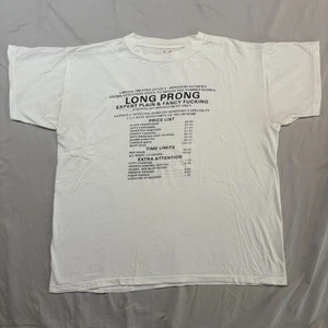 Vintage 90s Sex Humor Tee Gr. XL Vulgar Long Prong Single Stitch - Bild 1 von 15