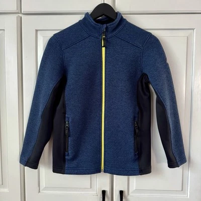 Spyder- Youth- Encore Full Zip- Black and Blue with Yellow Accents- Medium - Image 1 of 4