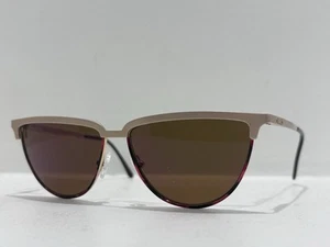 Vintage Revo Half Moon Sunglasses made in Italy Gold Frames 961/005 - Picture 1 of 14