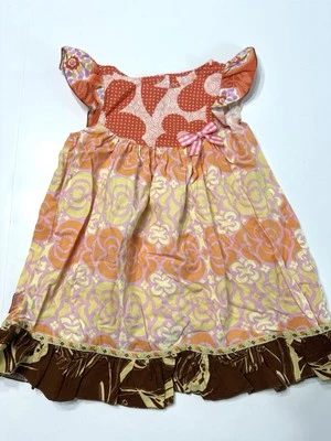 Vestido Matilda Jane Vintage Platino Flutter Lazo Rojo Naranja Floral Talla 2 Foto 1 de 3