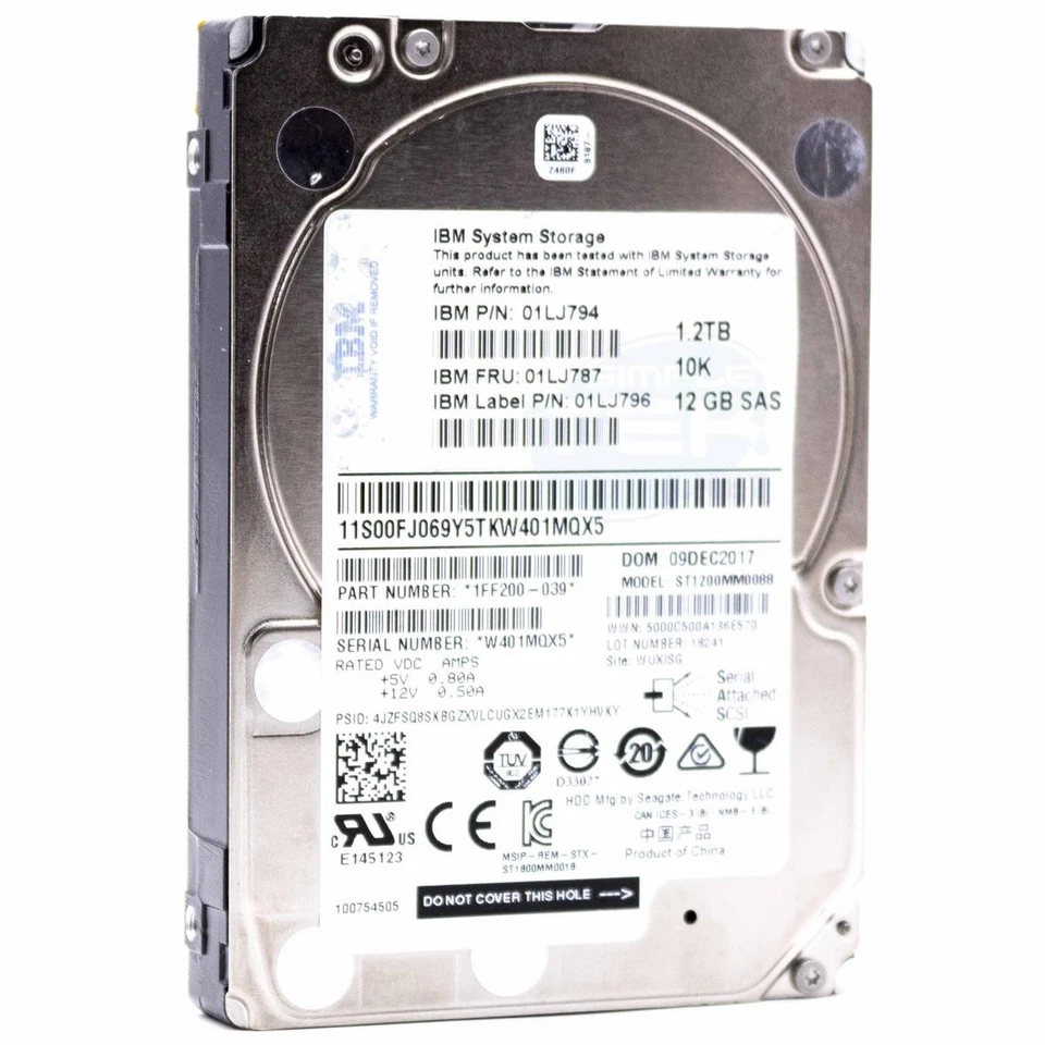 Seagate ST1200MM0088 Hard Disk HDD SAS 1.2TB 2,5 " 12GBPS 10K RPM - Image 1 of 3