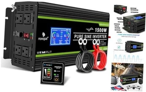 1500 Watt Reiner Sinus Wechselrichter DC 12V auf 110V/120V Wandler 1500W12V - Bild 1 von 7