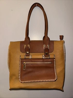 Bolsa de mão Clarks bolsa de mão vintage couro marrom camelo alça extra bolsa removível - Imagem 1 de 4