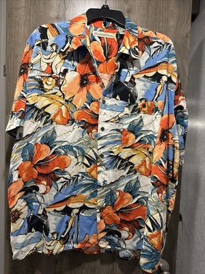 Munsingwear Tropical Short Sleeve Shirt Men’s XL  Cruise Ship Beach Flowers - Image 1 of 4