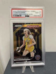 2024 PRIZM MONOPOLY #WNBA6 CAMERON BRINK WNBA INSERT - RED CLASSIC ICON PSA 10 - Bild 1 von 2