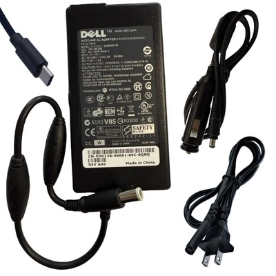 OEM USB-C 65W AC & Car Adapter For DELL HP Lenovo Slim Travel Laptop PC Notebook - Image 1 of 4