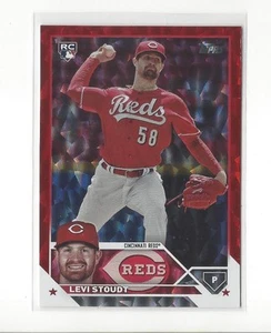Foilboard rojo Topps Update 2023 #US149 Levi Stoudt Reds/199 - Imagen 1 de 2