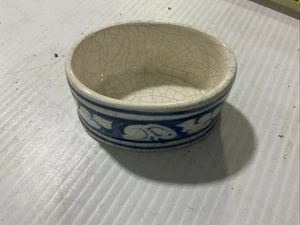 Dedham Keramik Schale Hase 3 "x 2". signiert K * 86 USA blau und weiß - Bild 1 von 10