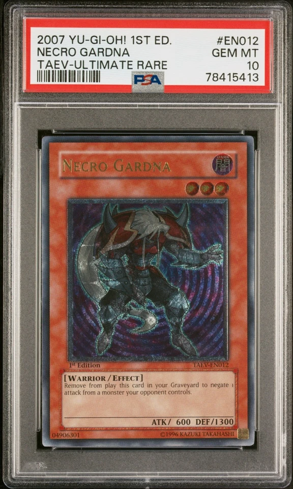 Yugioh NECRO GARDNA TAEV-EN012 1st Edition Ultimate Rare PSA 10 GEM MINT - Image 1 of 1