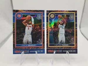 🔥2024-25 Panini NBA Haunted Hoops Malik Beasley/Myles Turner Holo Web🔥 - Picture 1 of 2