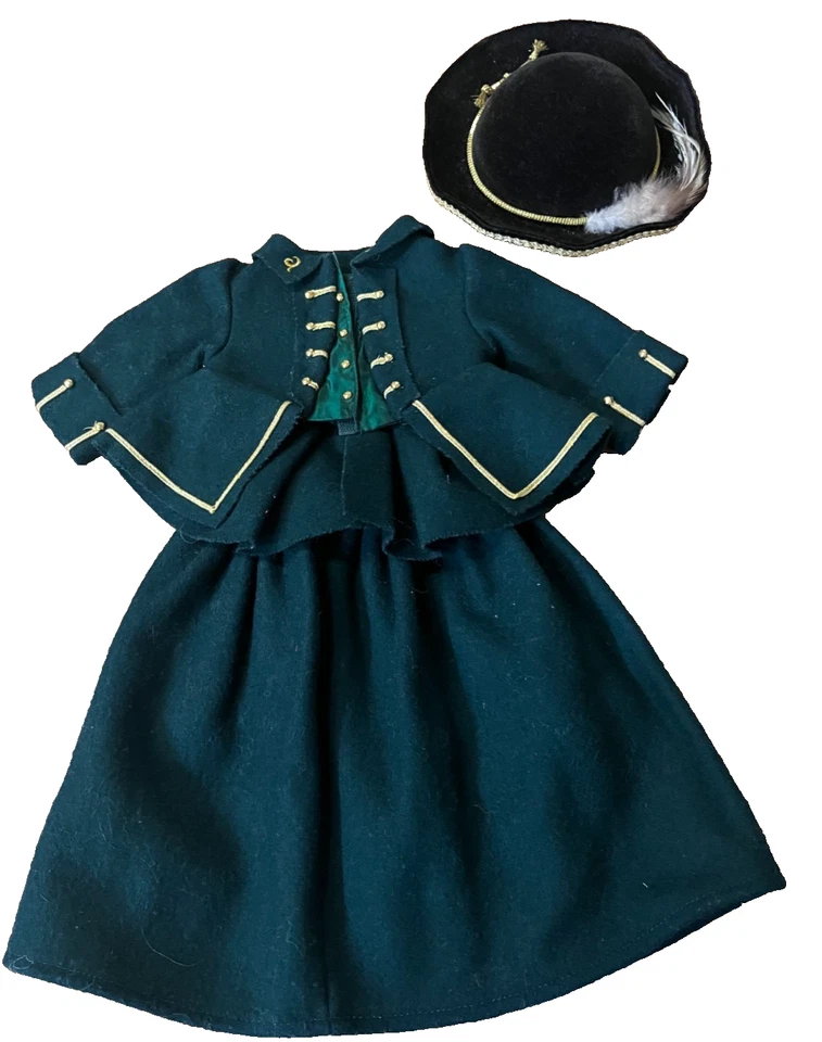 American Girl Felicity's Traje de Equitación Hábito Chaqueta Falda Sombrero 1993 Pleasant Co. Foto 1 de 4