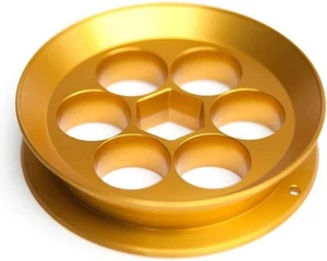 Carrete de aluminio de pesca de mano de bolsillo/viaje dorado - Imagen 1 de 8