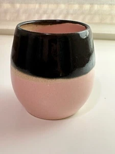 Liminal Ceramics Handmade Mug Coffee Tea BLUSH PINK and Chocolate Brown Ombre - Picture 1 of 7