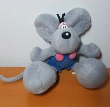 DIDDL Plüsch Maus mit blauer Latzhose - grau - ca. 20cm