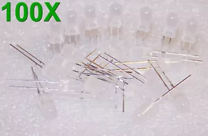 100x CONFEZIONE LED 5mm BIANCO SMERIGLIATO Diffuso Rotondo 3-3,3 Volt - USA - Foto 1 di 5