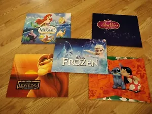 Disney Store Exclusive lithograph prints folders MINT Frozen Lilo Stitch Aladdin - Picture 1 of 2