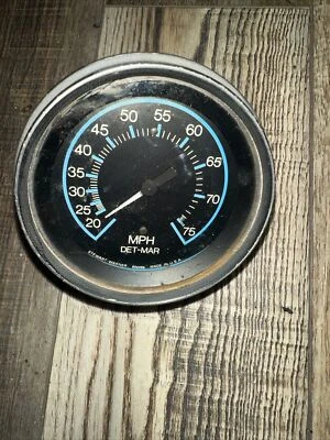Vintage  Stewart Warner Det Mar 80 MPH Speedometer Working Old Boat Parts - Image 1 of 4