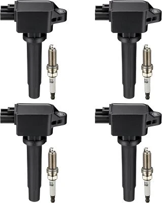 Paquete de 4 bobinas de encendido UF656 y bujías para Mazda 3 2012-2013 2,0 L l4 Foto 1 de 4