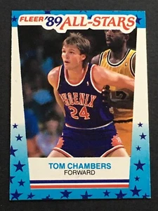 TOM CHAMBERS -- 1989-90 Pegatina Fleer #11 - Phoenix Suns - Imagen 1 de 2