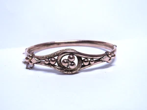 9kt solid gold bangle  bracelet vintage  English UK made - Picture 1 of 11