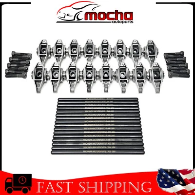 LS1 Rocker Arms with Upgraded Trunion Kit Installed fits 4.8 5.3 5.7 6.0 LS2 LS6 - Image 1 of 4