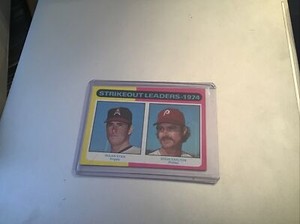 1974 STRIKE OUT LEADERS 1975 TOPPS BASEBALL CARD #312 NOLAN RYAN CARLTON Mt