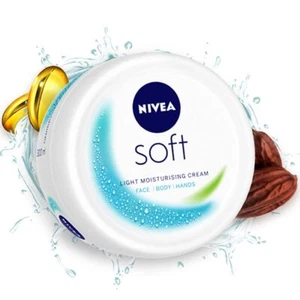 NIVEA Soft Light Moisturizer Cream, with Vitamin E & Jojoba Oil for Face, Hands  - Picture 1 of 3