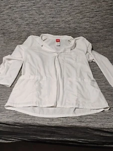 White Dickies Scrubs EDS Professional Unisex Lab Coat Size XL - Picture 1 of 3